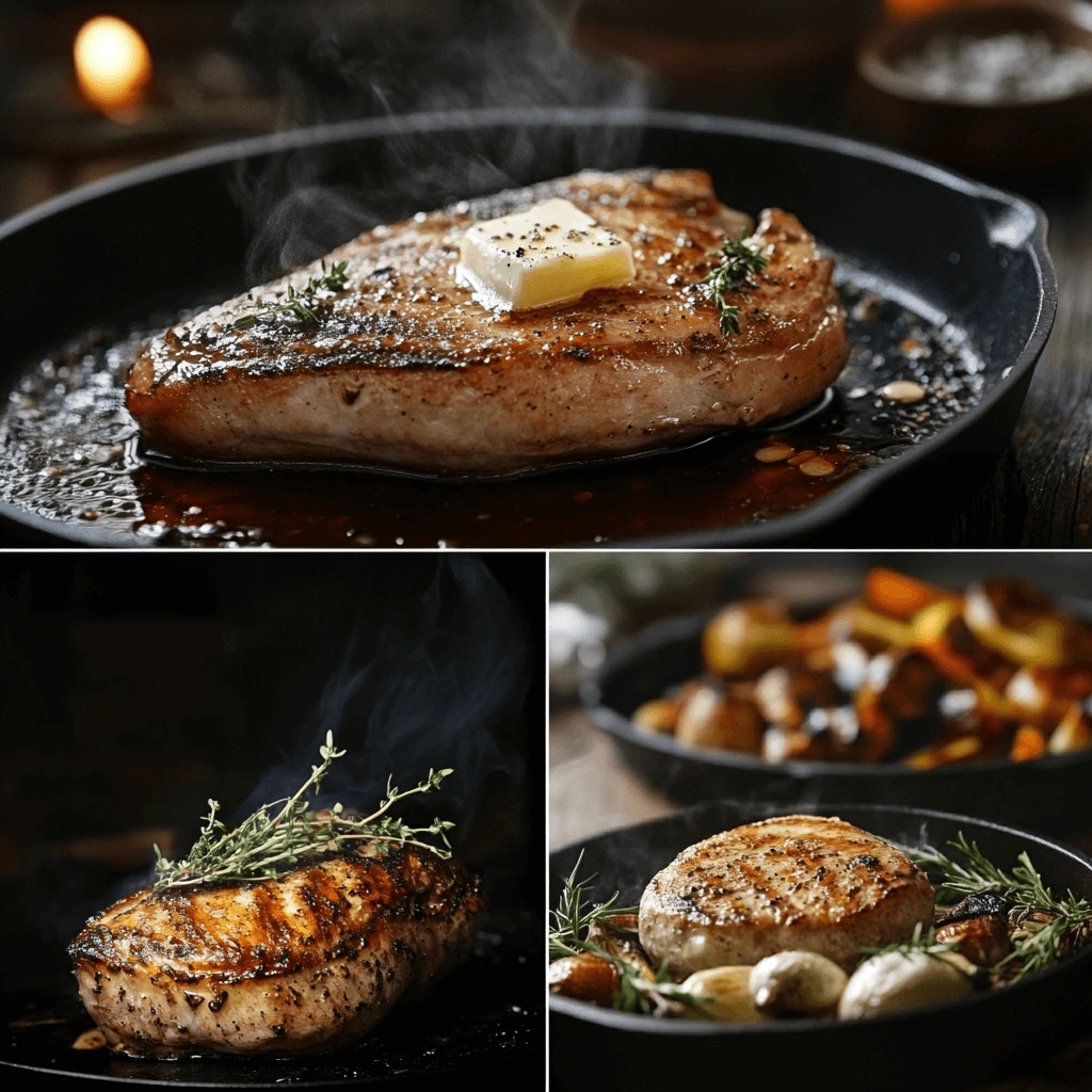 A collage showcasing different cooking methods for turkey steak, including grilling, pan-searing, baking, and air frying, each highlighting juicy and flavorful results.