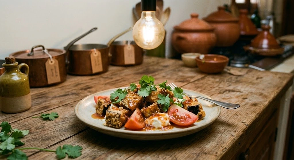 crispy eggplant salad